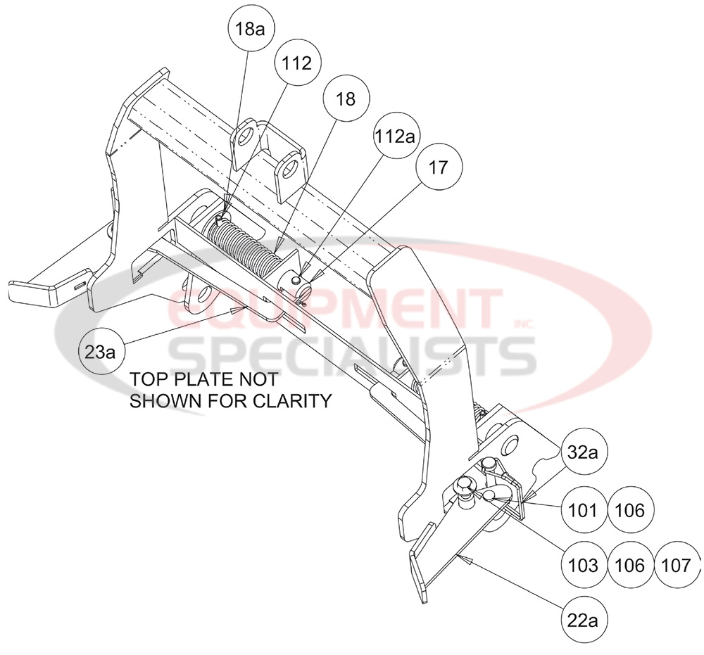 Buyers SnowDogg MUT Snow Plow Linkage Diagram Breakdown Diagram