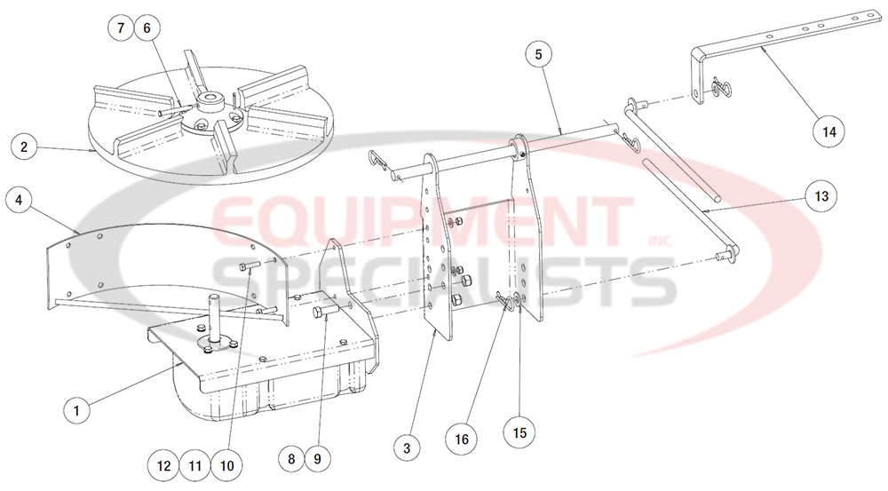 Buyers SaltDogg Electric SS Under Tailgate Spinner Diagram Breakdown Diagram