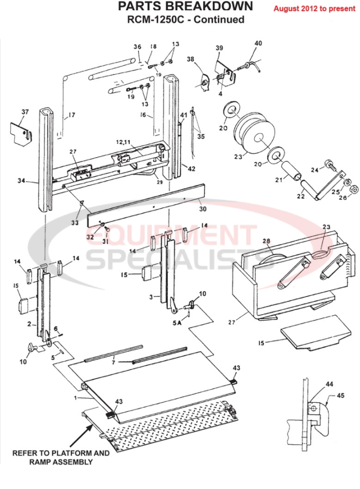 Maxon RCM-1250C Main Assembly 2 Parts Diagram Breakdown Diagram