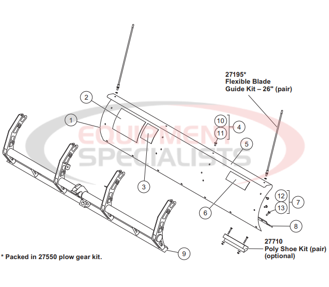 Western Suburbanite Blade 27546/27548 Breakdown Diagram