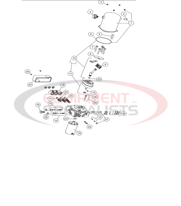 Western Suburbanite Hydraulic Kit 27516-1 Breakdown Diagram