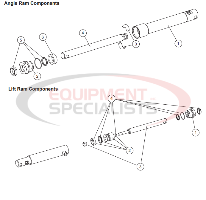 Western Suburbanite Lift and Angle Assy Breakdown Diagram