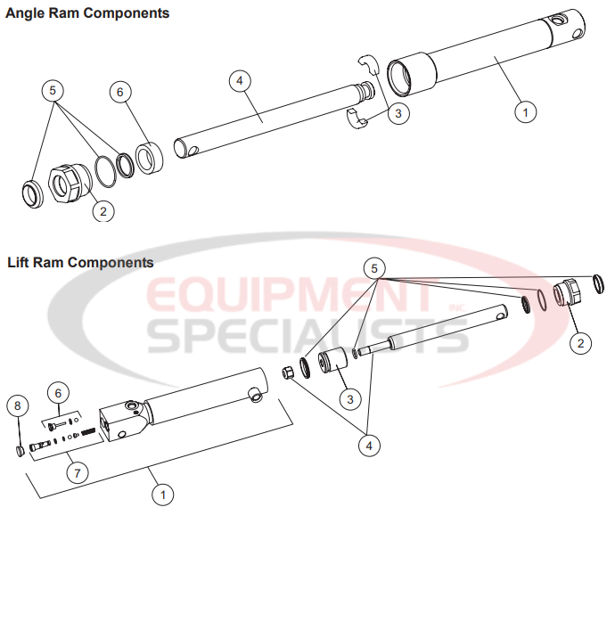 Western Suburbanite Angle and Lift Assy Breakdown Diagram