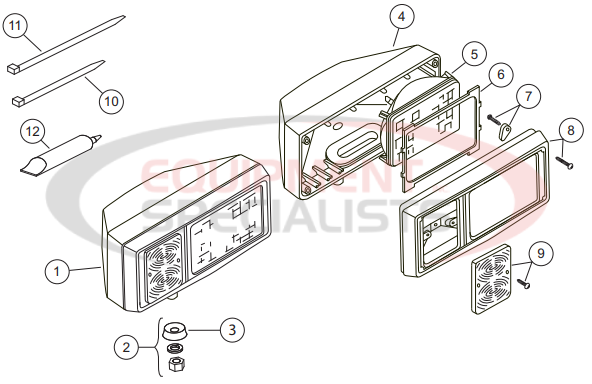 Western Suburbanite Headlamp Kit Breakdown Diagram