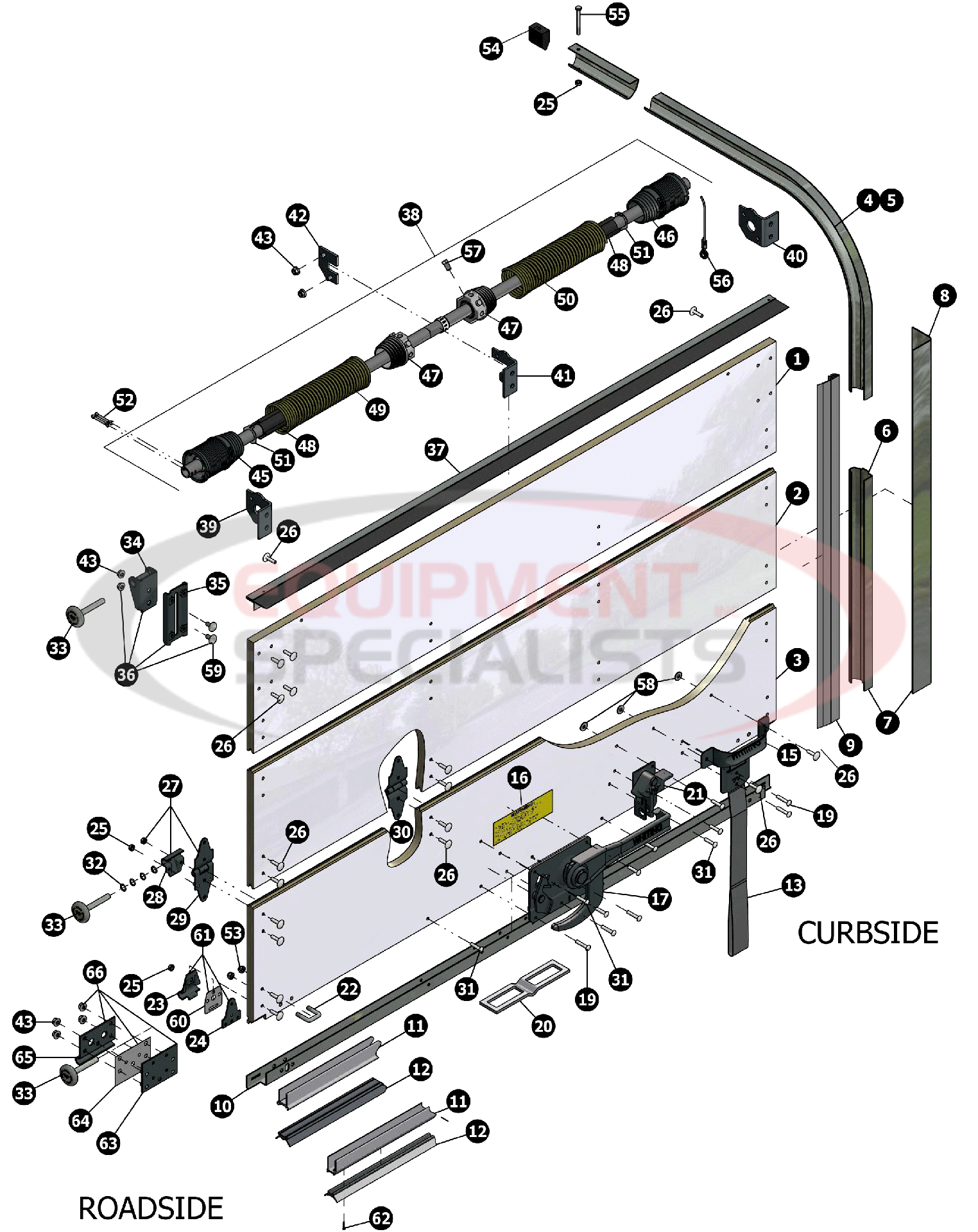 PREMIUM DRY FREIGHT DOOR Breakdown Diagram