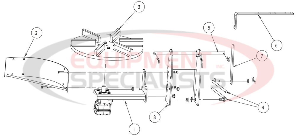 Buyers SaltDogg Hydraulic Under Tailgate Spreader Spinner Frame Diagram Breakdown Diagram