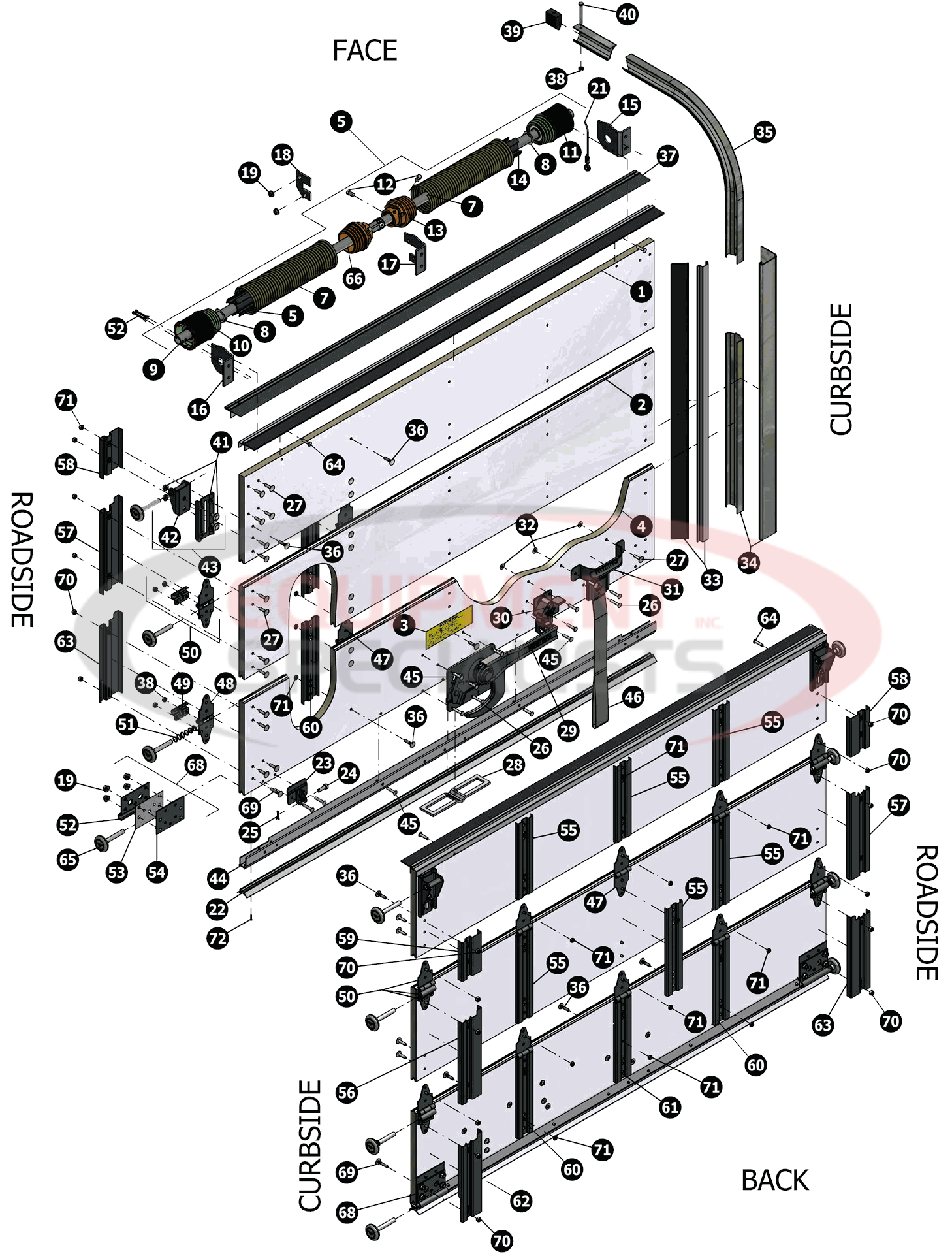 CARGO GUARD DOOR Breakdown Diagram