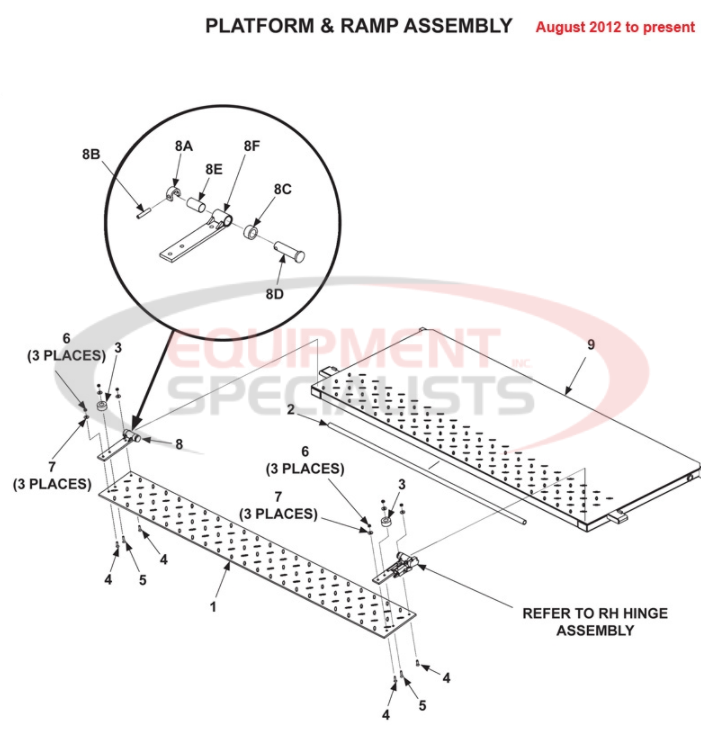 Maxon RCM Platform and Ramp Assembly Parts Diagram Breakdown Diagram