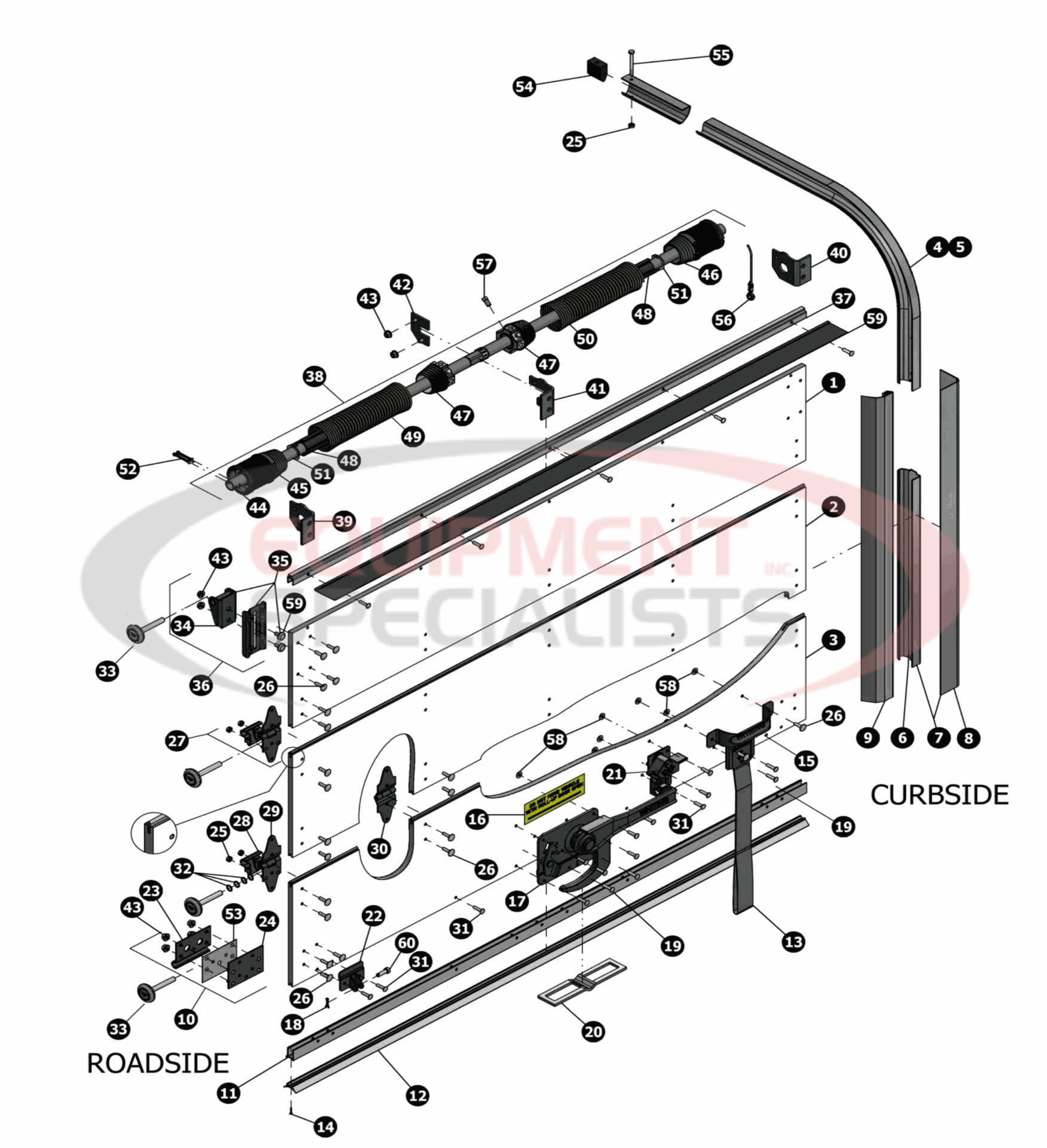 1/2" PREMIUM PLATE DOOR Breakdown Diagram