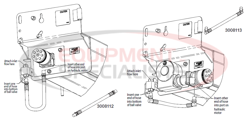 Buyers SaltDogg Hydraulic Under Tailgate Spreader Hoses Diagram Breakdown Diagram