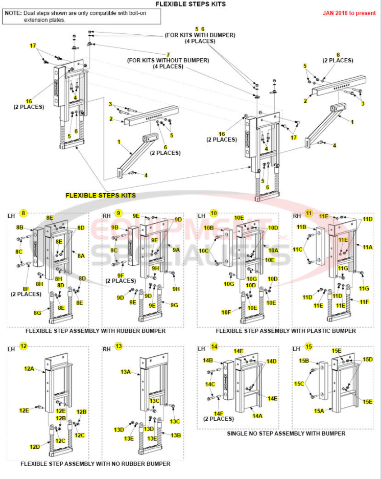 Maxon TE-20 Flexible Step Kits 2018-Present Parts Diagram Breakdown Diagram