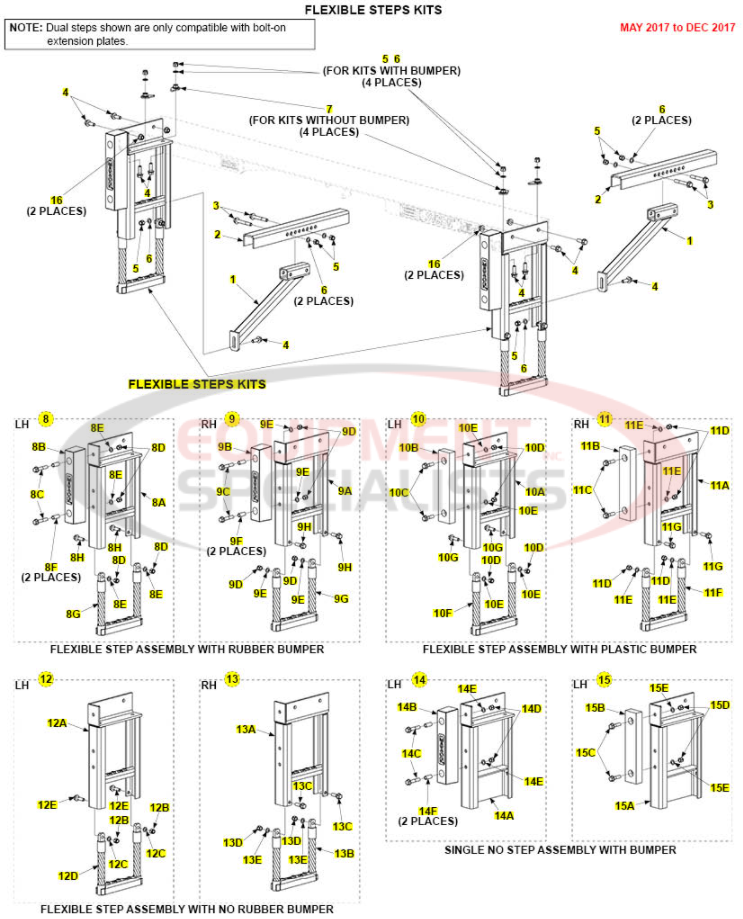 Maxon TE-20 Flexible Step Kits 2017 Parts Diagram Breakdown Diagram
