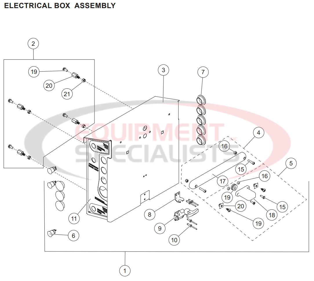 Western Marauder Hopper Spreader Electrical Box Assembly Parts Diagram Breakdown Diagram