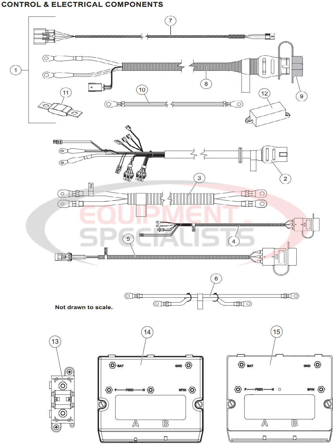 Western Marauder Hopper Spreader Control and Electrical Components Parts Diagram Breakdown Diagram