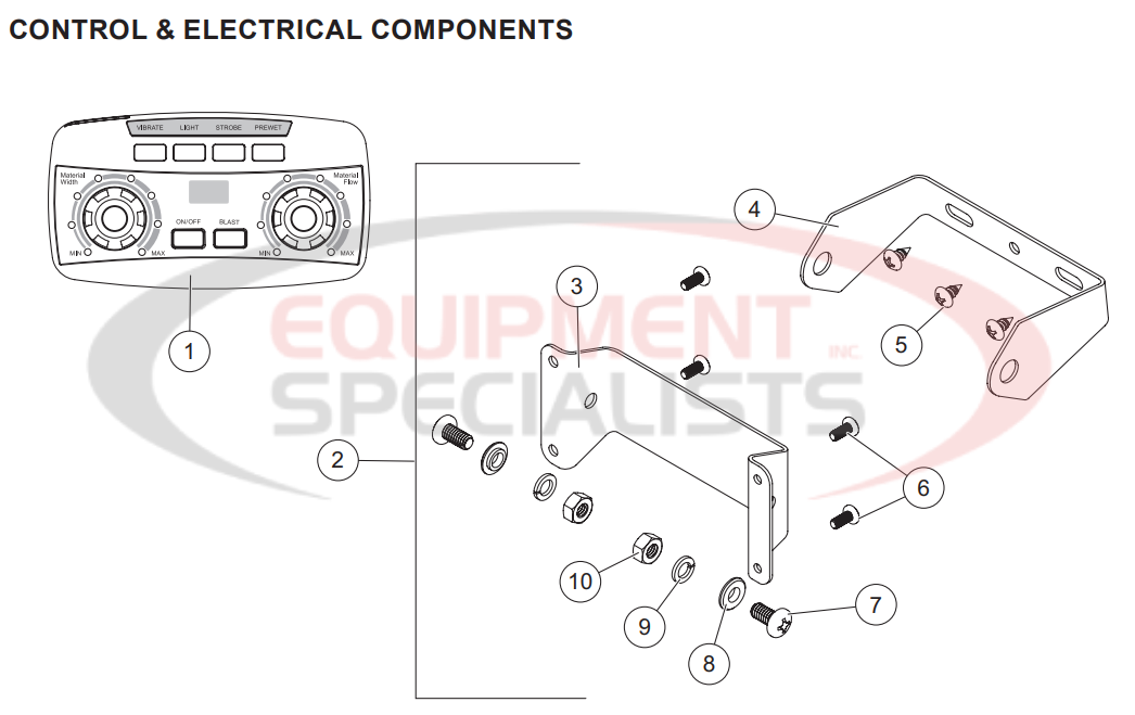 Western Marauder Hopper Spreader Control and Electrical Components Parts Diagram 2 Breakdown Diagram