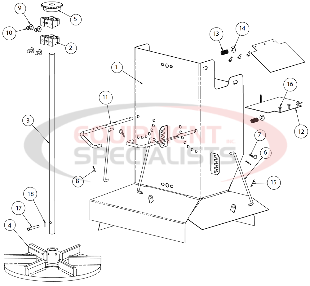 Buyers SaltDogg Medium Size Self Contained Hopper Spreaders Gasoline Chute Diagram Breakdown Diagram