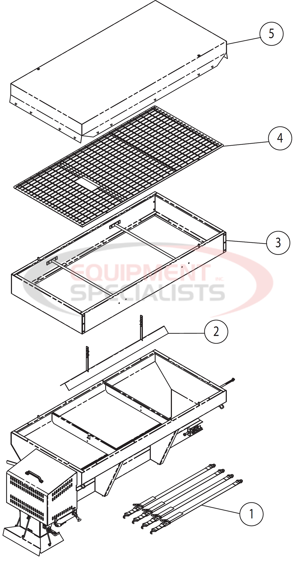 Buyers Salt Dogg Gas 1.5 yd - 2.5 yd Accessories Diagram Breakdown Diagram