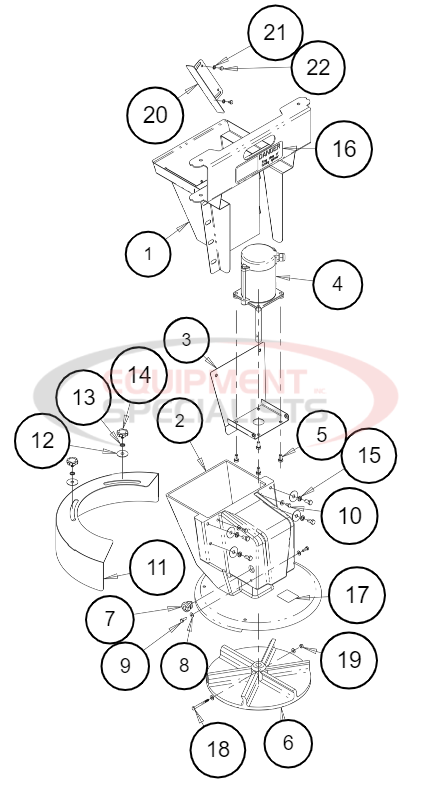 Buyers SaltDogg PRO2000 PRO2000CH Chute Diagram Breakdown Diagram