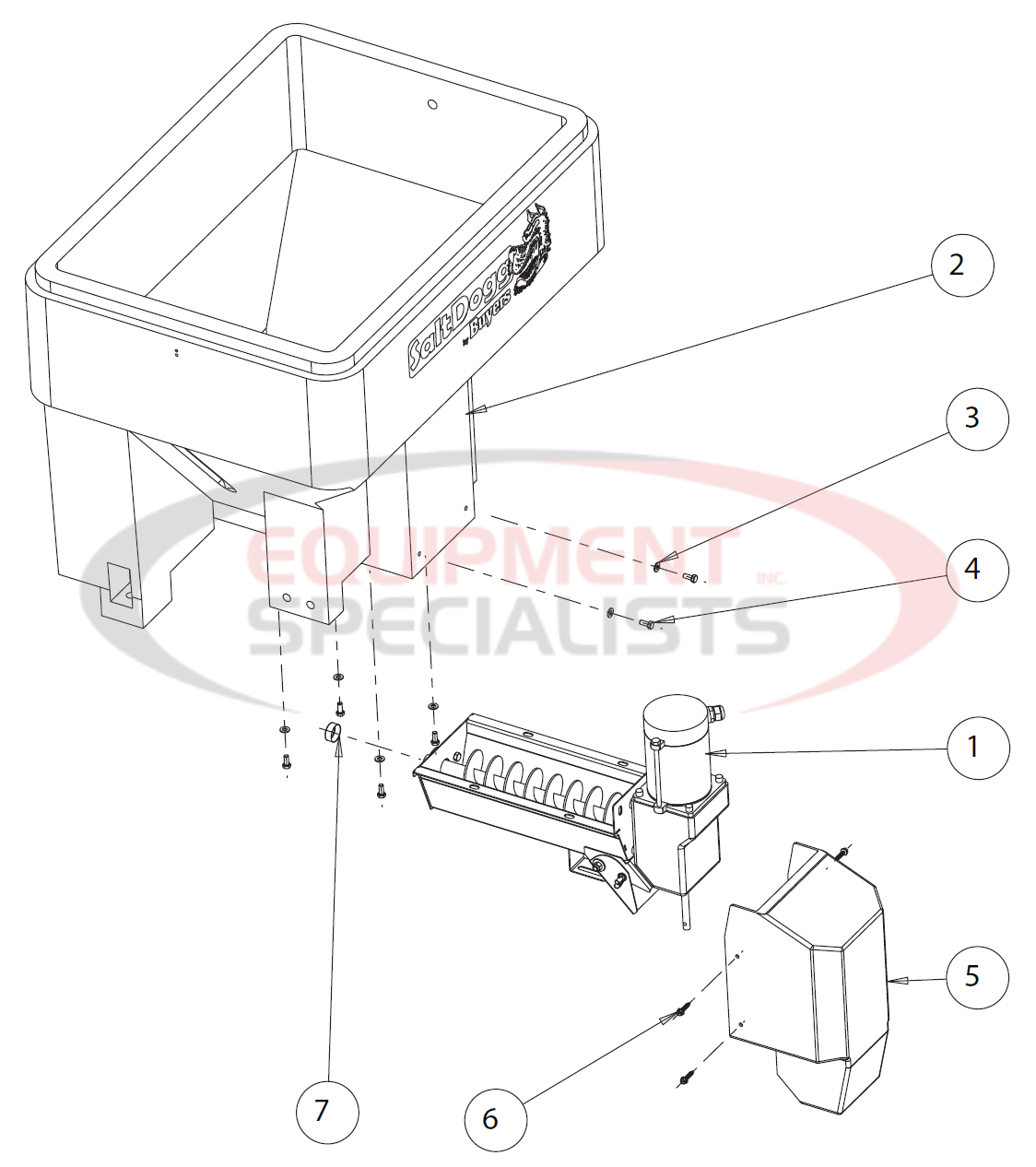 Buyers TGS03 Hopper Assembly Diagram Breakdown Diagram