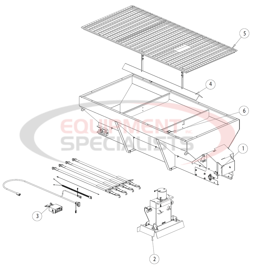 Buyers SaltDogg 1400601SS 1400701SS Spreader Parts Diagram Breakdown Diagram