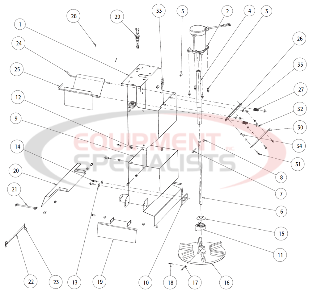 Buyers SaltDogg 1400601SS 1400701SS Chute Diagram Breakdown Diagram