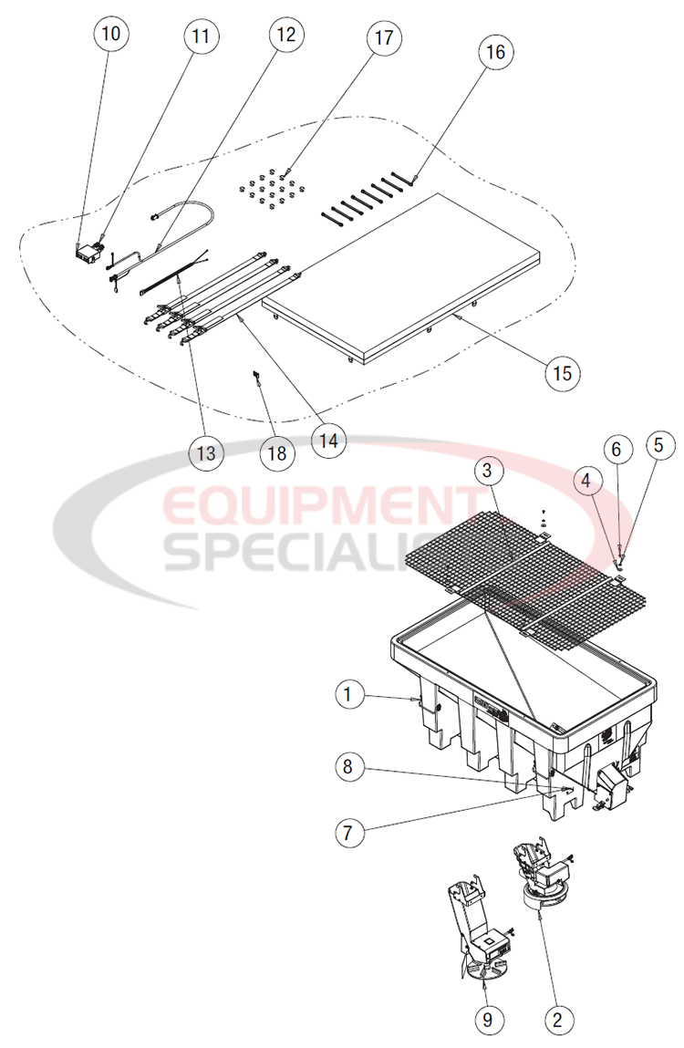 Buyers SaltDogg SHPE1500 Spreader Parts Diagram Breakdown Diagram