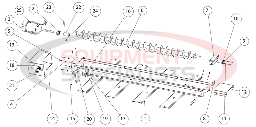 Buyers Saltdogg SHPE3000 Augur Diagram Breakdown Diagram