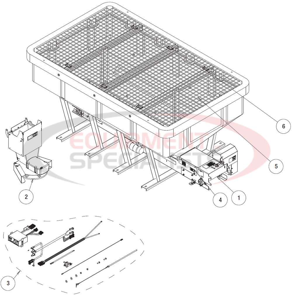 Buyers Salt Dogg SHPE 6000CH Spreader Parts Diagram Breakdown Diagram