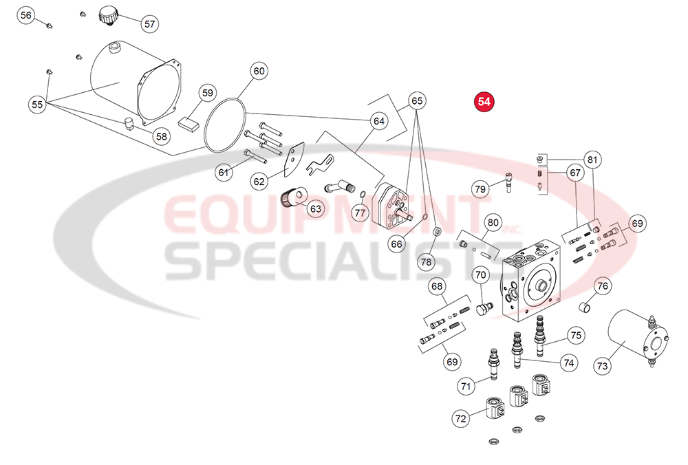 Western Ultramount HTS Hydraulic Unit Diagram Breakdown Diagram