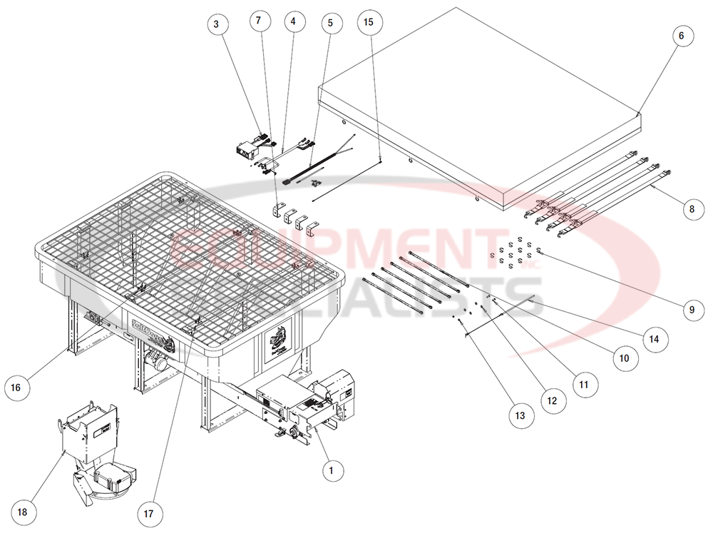 Buyers SaltDogg SHPE 4000CH Spreader Parts Diagram Breakdown Diagram