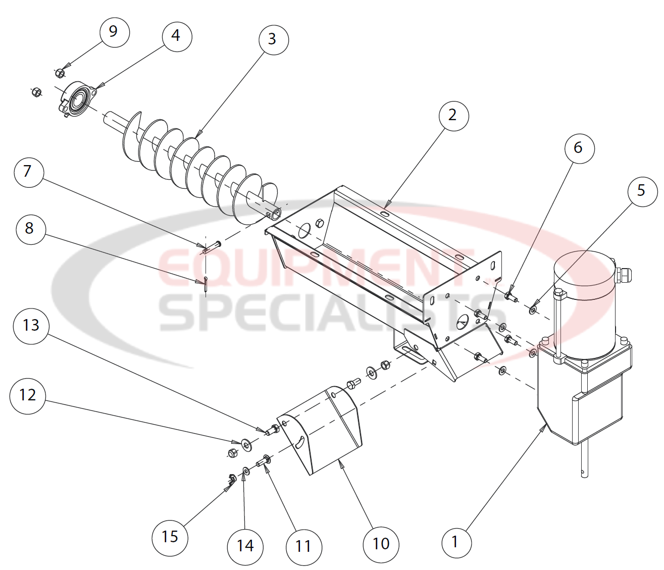 Buyers SaltDogg TGS07 Trough Diagram Breakdown Diagram