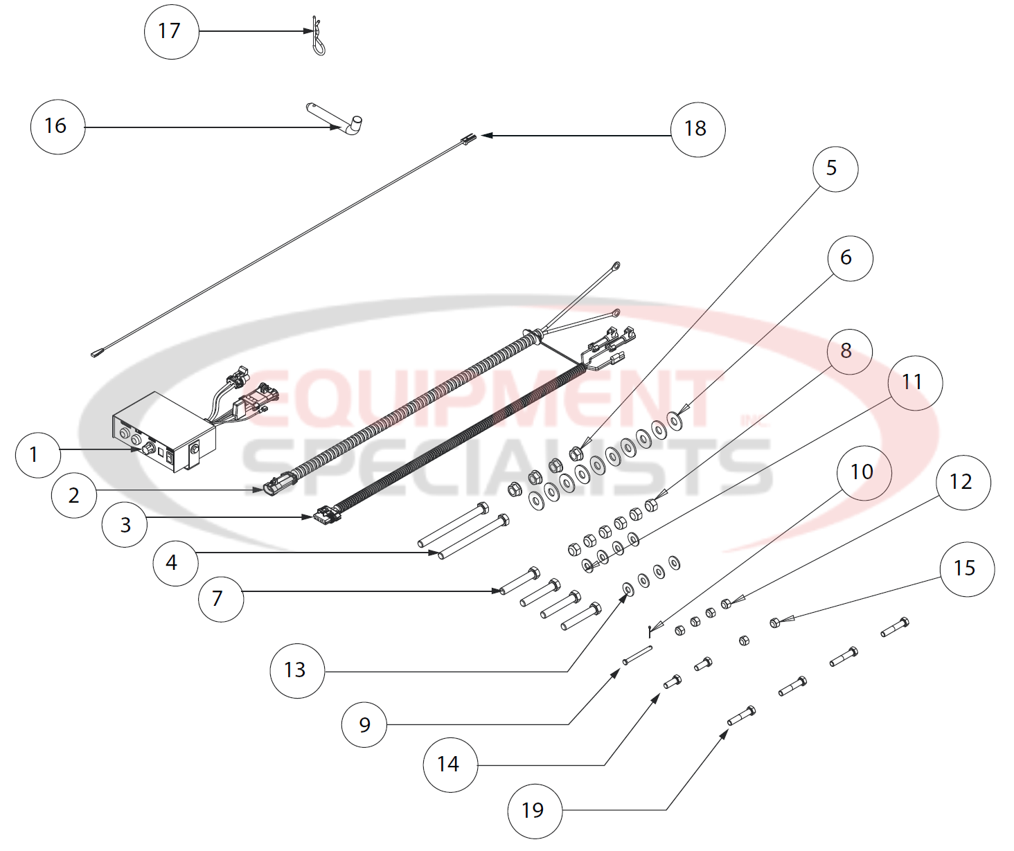 Buyers SaltDogg TGS07 Hardware Box Diagram Breakdown Diagram
