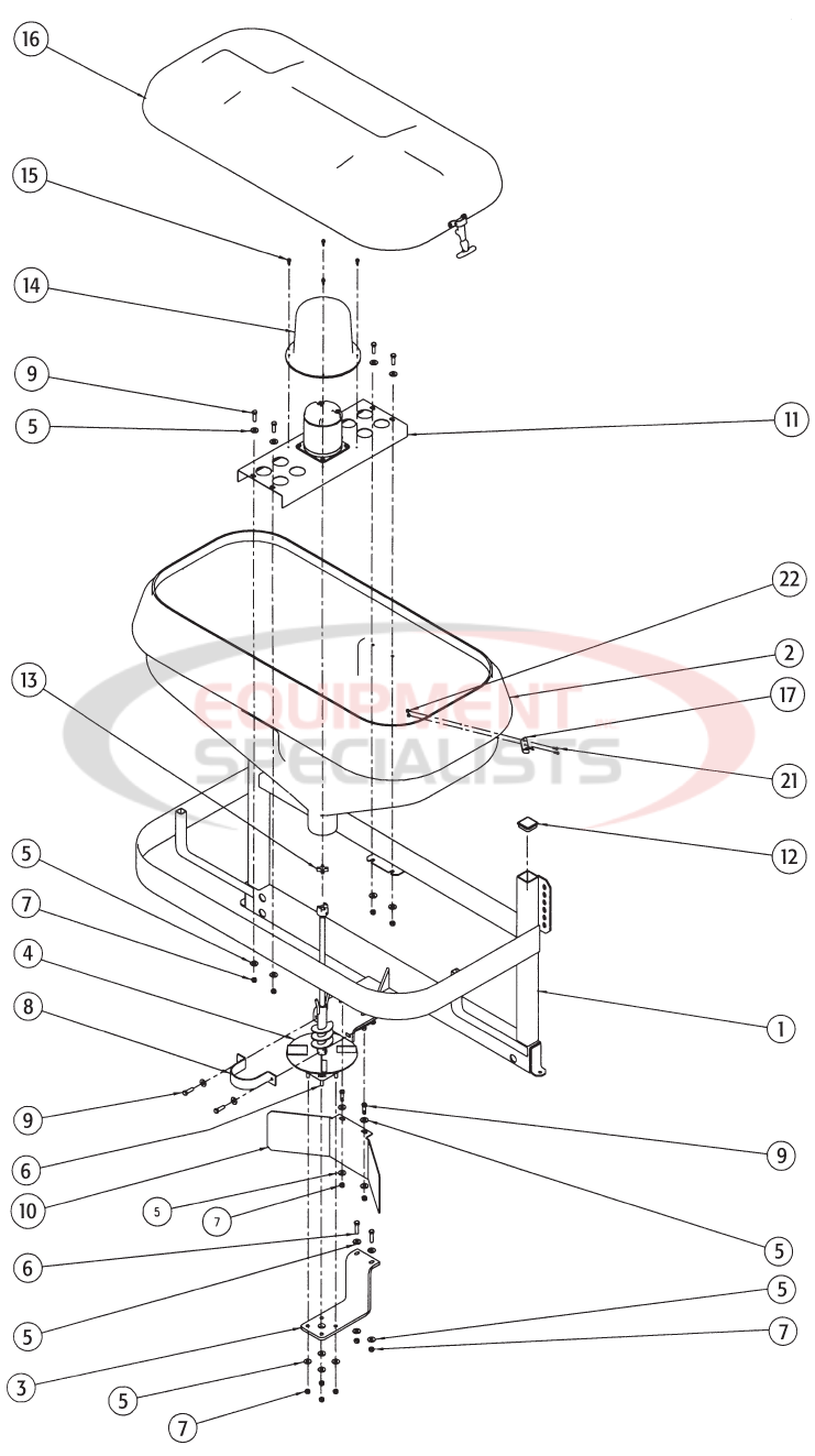 Buyers SaltDogg TGS05B Spreader Parts Diagram Breakdown Diagram