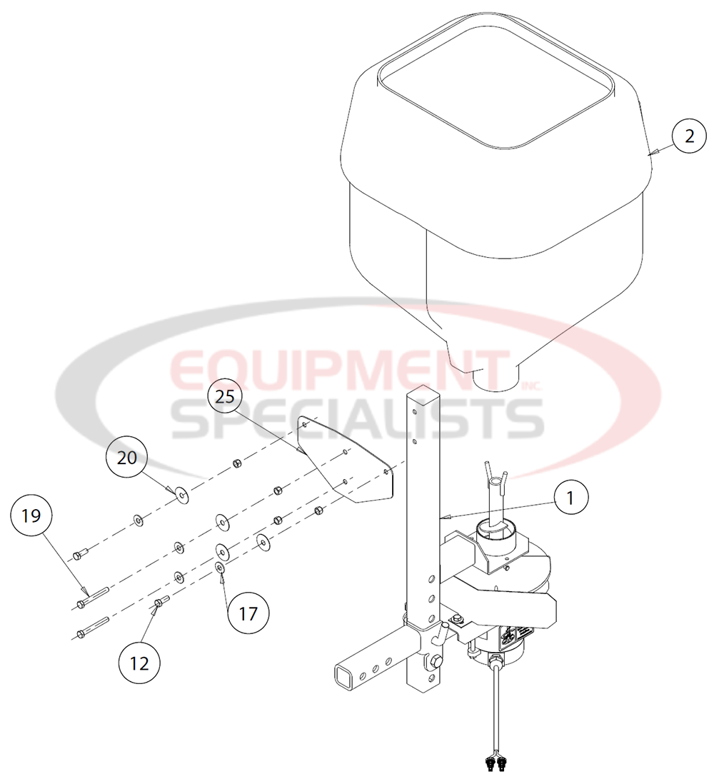 Buyers SaltDogg TGSUVPROA Hopper Parts Diagram Breakdown Diagram