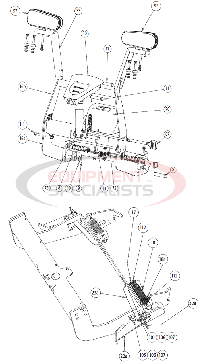 Buyers Snow Dogg CM100 Liftframe Diagram Breakdown Diagram