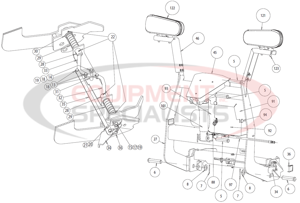 Buyers Snow Dogg VXF Liftframe Diagram Breakdown Diagram