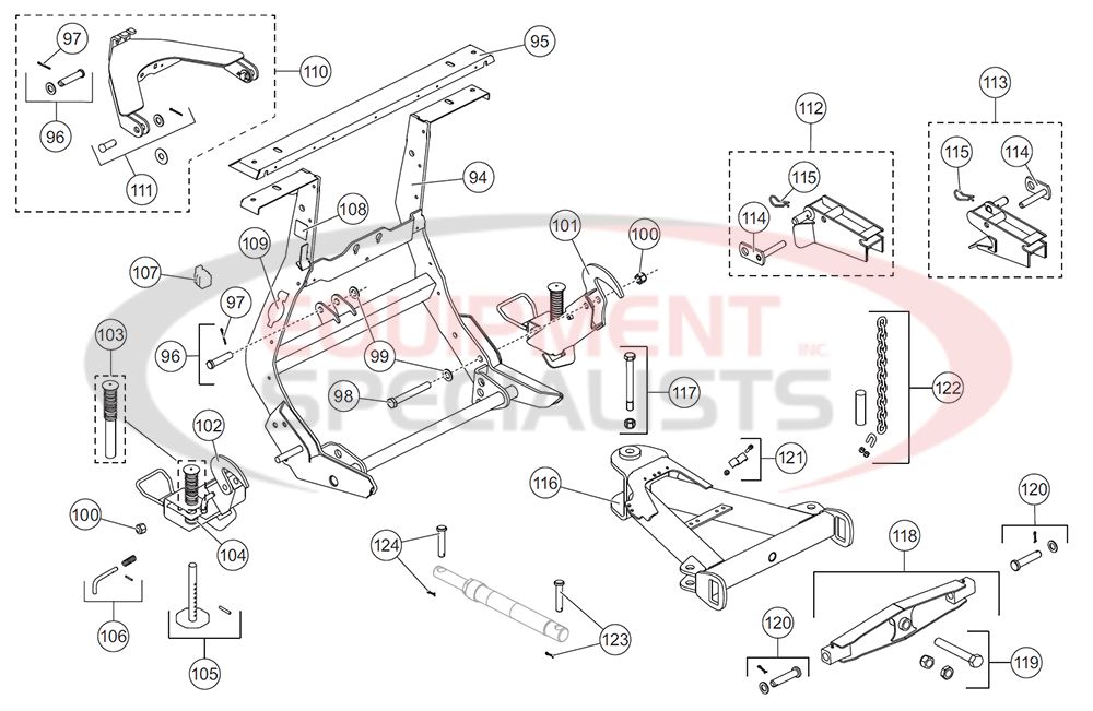 Western Wideout Liftframe and A Frame Diagram Breakdown Diagram