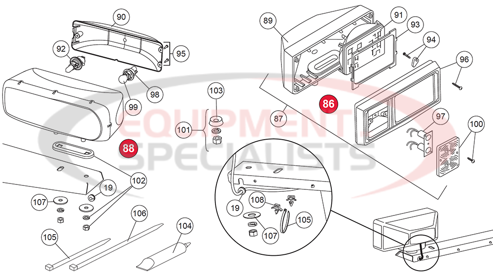 Western Unimount Electrical Headlamps Diagram Breakdown Diagram