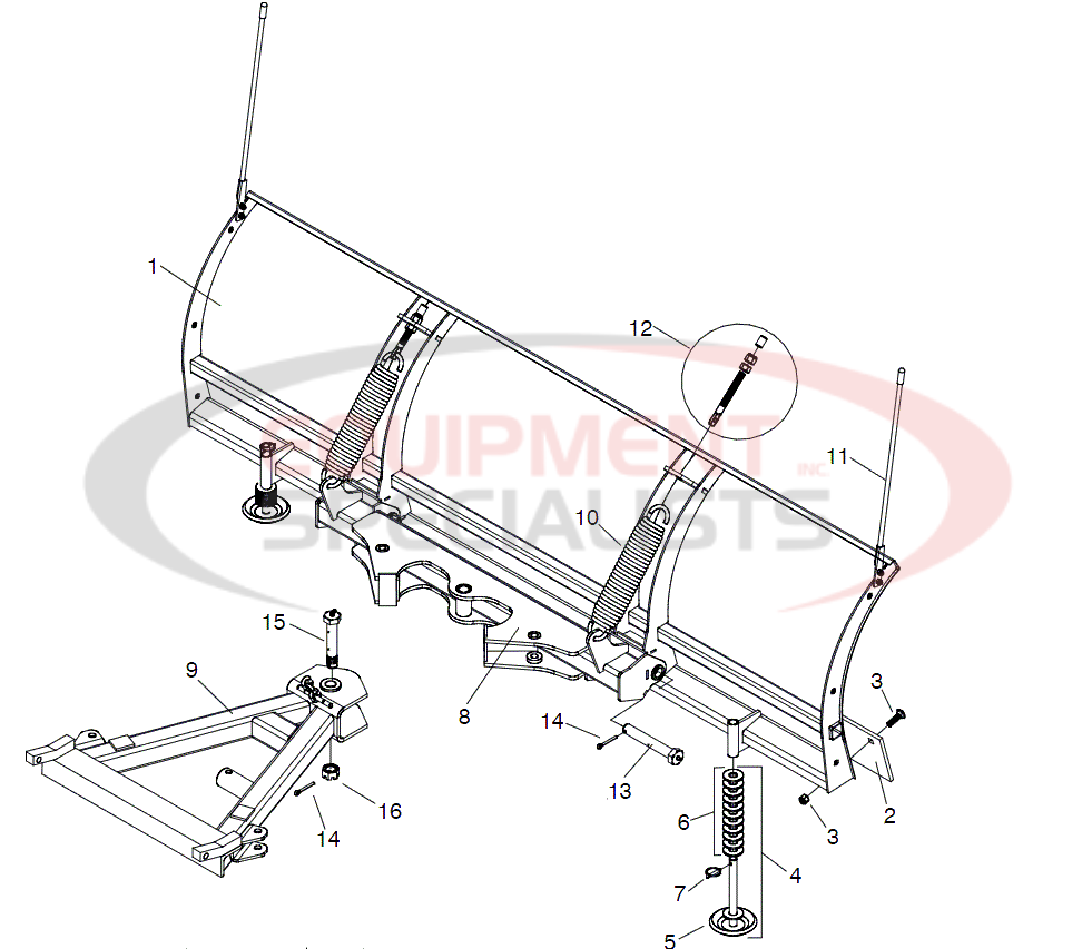 Meyer Drive Pro 7'6" Parts Diagram Breakdown Diagram