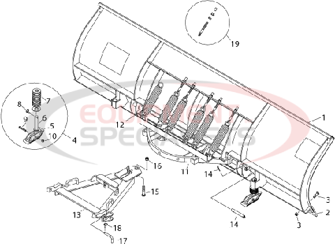 Meyer HML Snowplow Parts Diagram Breakdown Diagram