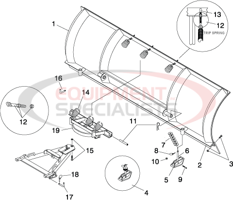 Meyer ST Standard Moldboard Diagram Breakdown Diagram