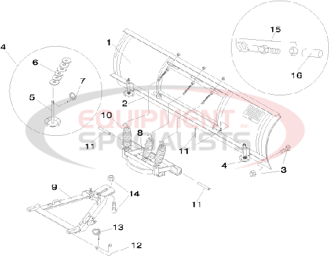 Meyer STL Moldboard Diagram Breakdown Diagram