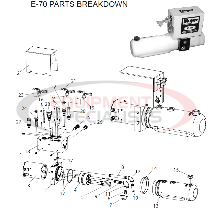 Meyer E-70 Parts Diagram Breakdown Diagram