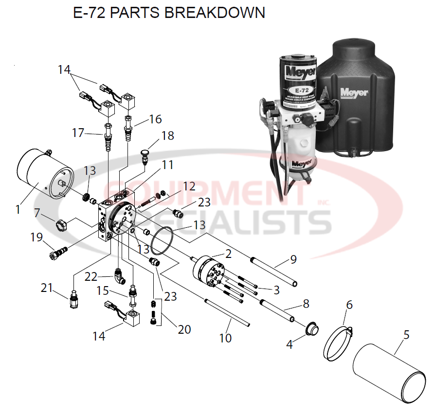 Meyer E-72 Parts Breakdown Breakdown Diagram