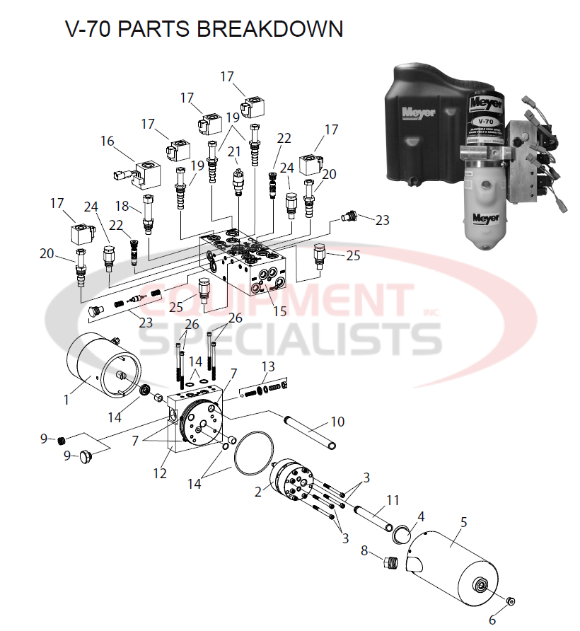 Meyer V-70 Parts Breakdown Breakdown Diagram