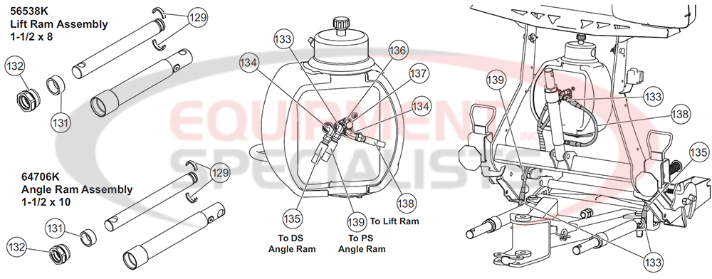 Western Prodigy Hydraulic Rams and Hoses Breakdown Diagram