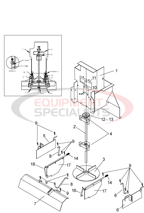 Meyer Extended Spinner/Chute Diagram Breakdown Diagram