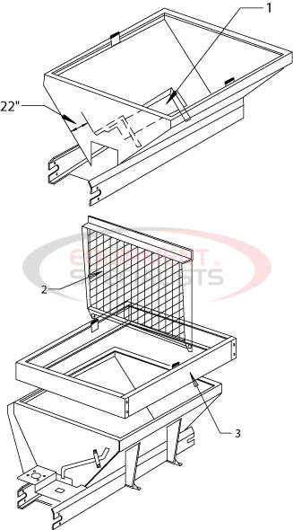 Meyer PV Hopper Spreader Optional Components Diagram Breakdown Diagram