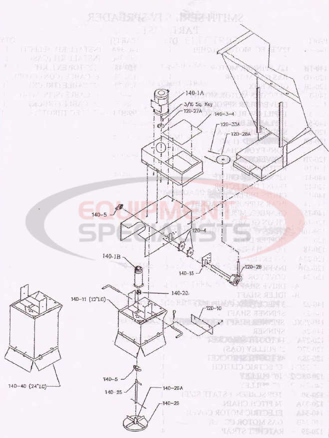 Smith S4 Spinner Conveyor Drive Diagram Breakdown Diagram