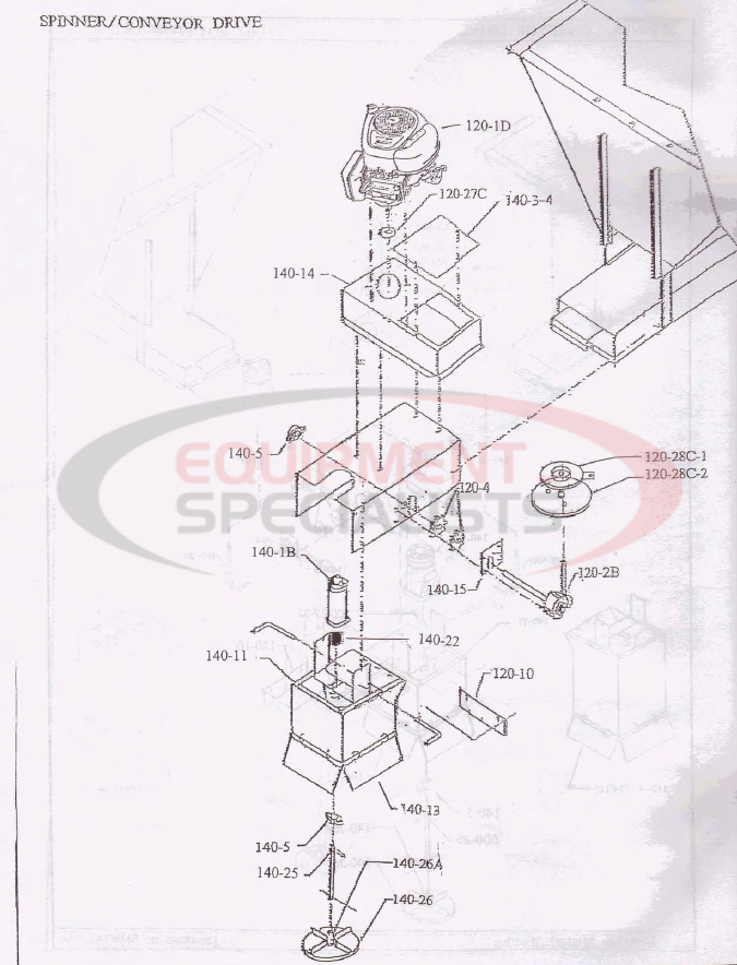 Smith S4 Spinner Conveyor Drive 3 Breakdown Diagram